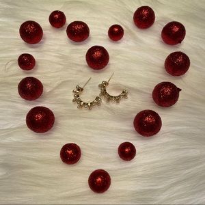 Simulated pearl earrings